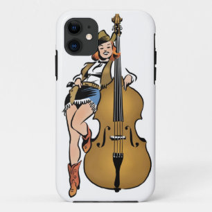 Aufrechter Bass-Mädchenfall iPhone 11 Hülle