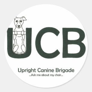 Aufrechter Hunde- Brigaden-Aufkleber Runder Aufkleber