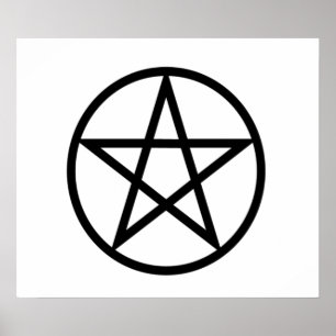 Aufrechter Pentagram Poster