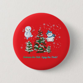 Aufregend winter hellrot button