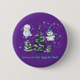 Aufregendes winterliches Königspurpur Button