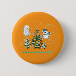 Aufregendes Winterorange Button
