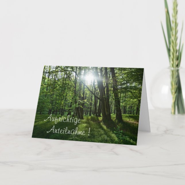 Aufrichtige Anteilnahme  mit Wald Karte (Vorderseite)