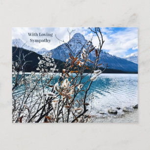 Aufrichtige Beileidskarte mit Berglandschaft Postkarte