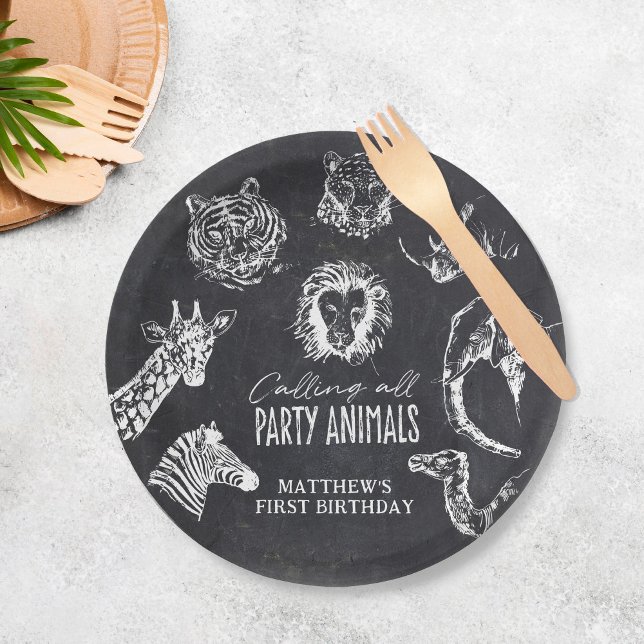 Aufruf aller Party Chalkboard Geburtstag Pappteller (Von Creator hochgeladen)