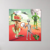 Aufruf an alle Aliens UFO Wüsten-Surreal-Collage