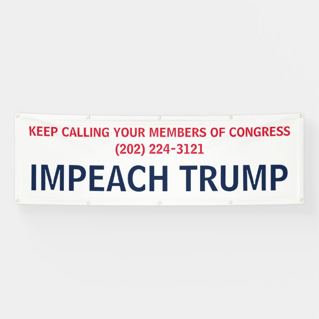 Aufruf des Kongresses, Trump Protest zu impliziere Banner (Horizontal)