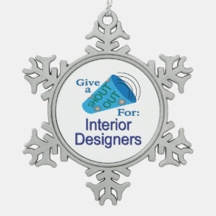 Aufruf für Innenarchitekten Schneeflocken Zinn-Ornament