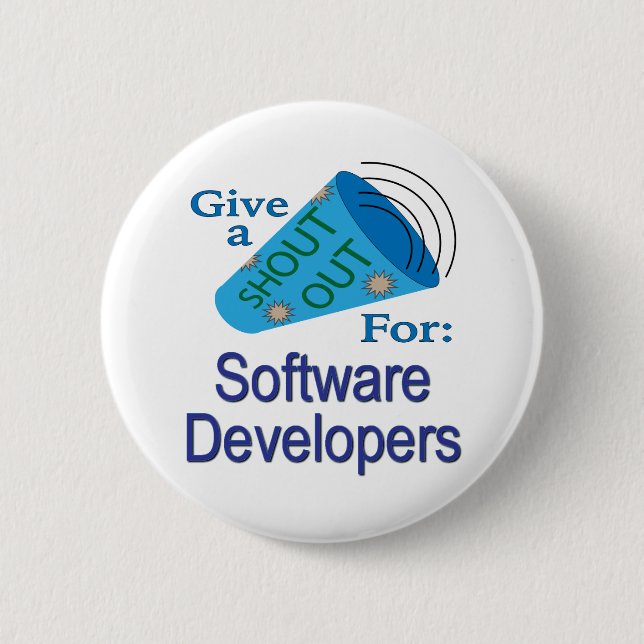 Aufruf für Softwareentwickler Button (Vorderseite)