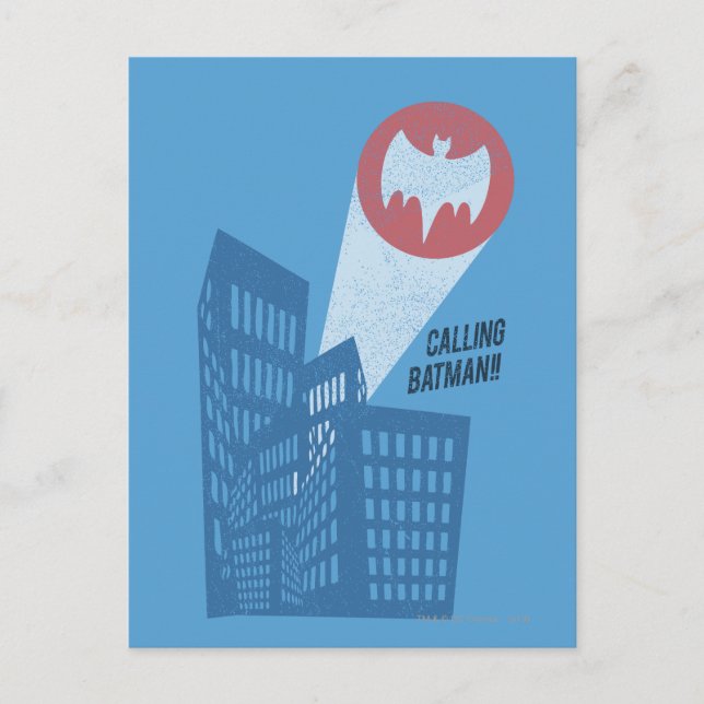 Aufruf von Batman Bat Symbol Graphic Postkarte (Vorderseite)