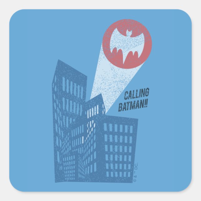 Aufruf von Batman Bat Symbol Graphic Quadratischer Aufkleber (Vorderseite)