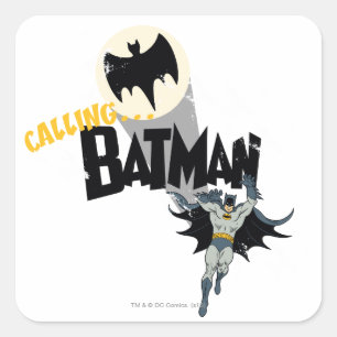 Aufruf von Batman Graphic Quadratischer Aufkleber