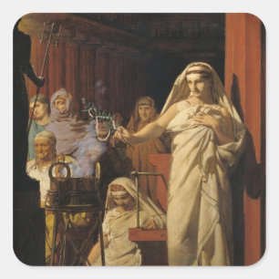 Aufruf von Neptun, 1866 Quadratischer Aufkleber