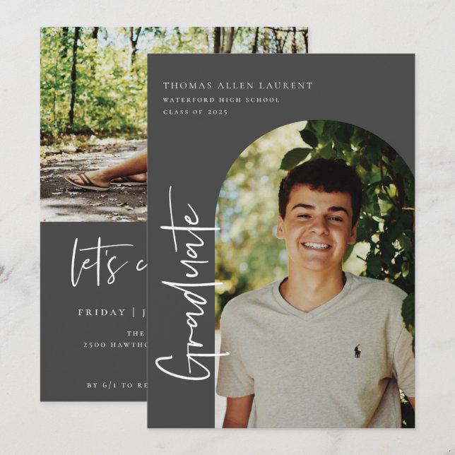 Aufruf zum Foto "Arched Frame"-Abschluss Ankündigung (Vorne/Hinten)