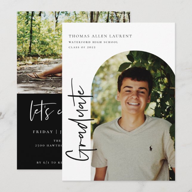 Aufruf zum Foto "Arched Frame"-Abschluss Ankündigung (Vorne/Hinten)