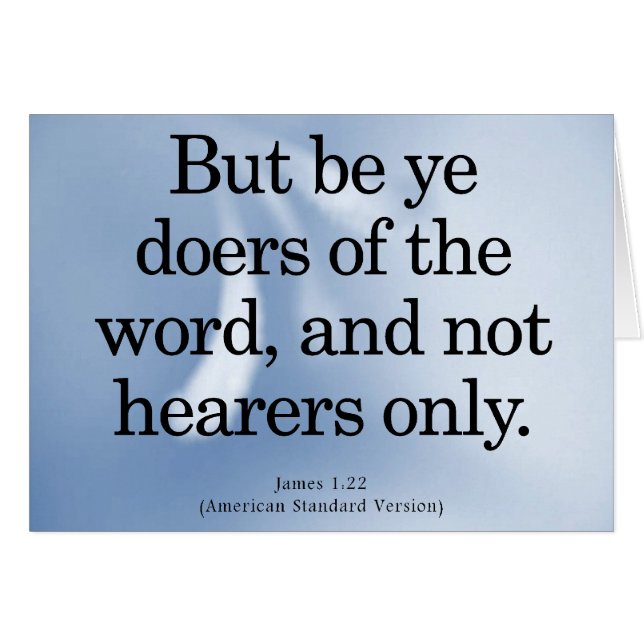 Aufruf zum Handeln James 1-22 (Vorderseite (Horizontal))
