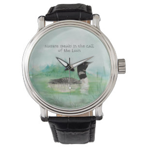 Aufruf zum Zitat über Natur-Vogelkunst Armbanduhr