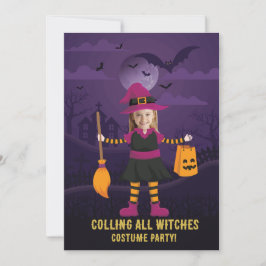 Aufrufen aller Hexen Halloween-Kostüm-Party Einladung