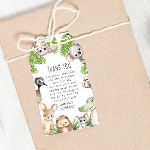 Aufrufen aller Party   Aussie Birthday Party Geschenkanhänger