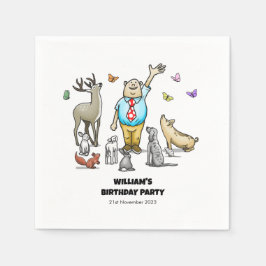 Aufrufen aller Tiere Serviette