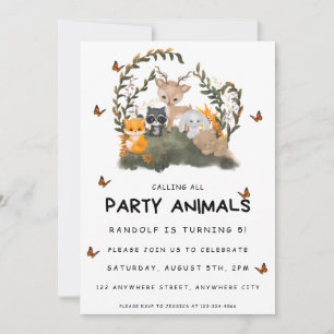 Aufrufen des Party Alle Party Tiere Kindergeburtst Einladung