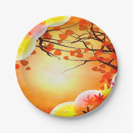 Aufrufen von Harvest ERNTEDANK FALL AUTUMN Pappteller