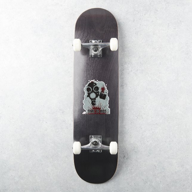 Aufruhrzeit Aufkleber (Skateboard)