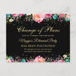 Aufschiebtes Party für das Blumenpensionssystem Postkarte