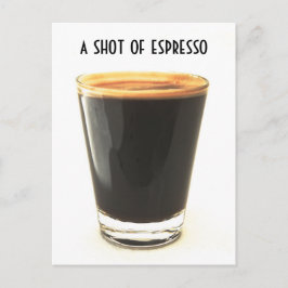 Aufschlag aus Espressoglas Postkarte