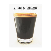 Aufschlag aus Espressoglas Postkarte