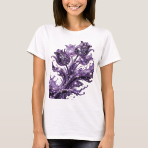 Aufsehenerregendes lila ABSTRACT ART Grafik-T-Shir T-Shirt