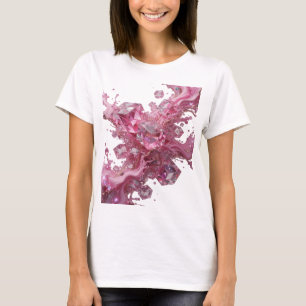 Aufsehenerregendes Silbernes ABSTRACT ART Statemen T-Shirt