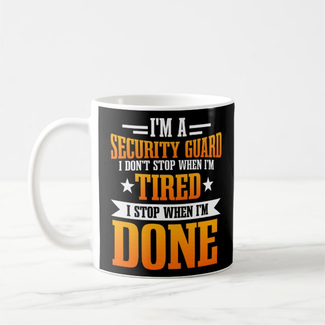 Aufsichtsbeamter für Sicherheitskontrolle Watchman Kaffeetasse (Links)