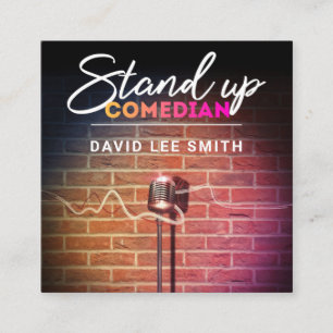 Aufstand-Comedian Quadratische Visitenkarte