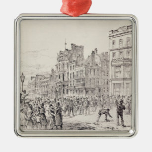 Aufstände im West End von London Silbernes Ornament