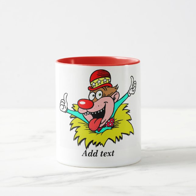 Aufstehen, Clown-TEMPLATE, Tasse (Zentrum)