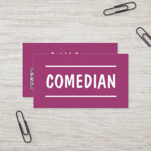 Aufstehen Comedian QR Orchid Visitenkarte