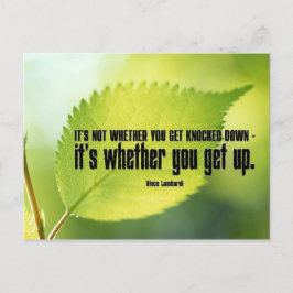 Aufstehen der inspirierenden Postkarte