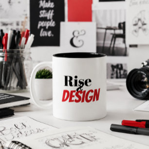 Aufstehen & Gestalten Zweifarbige Tasse