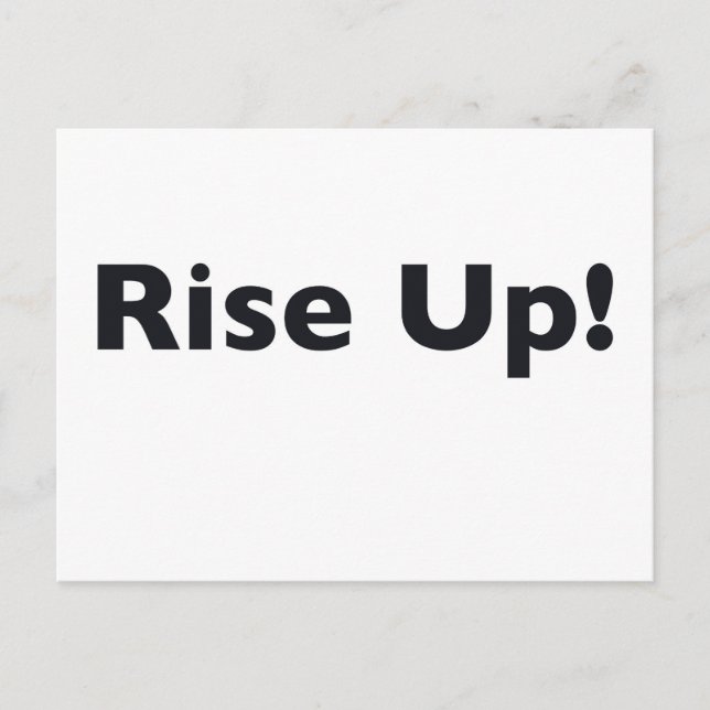 Aufstehen! Postkarte (Vorderseite)