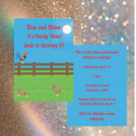 Aufstehen & Strahlen Es ist Party Zeit Einladung