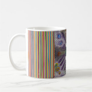 “Aufstehen und Strahlen – Abstrakter Regenbogen-Po Kaffeetasse