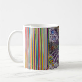 “Aufstehen und Strahlen – Abstrakter Regenbogen-Po Kaffeetasse