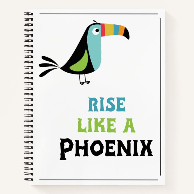 Aufsteigen wie ein Phönix Notizbuch (Vorderseite)
