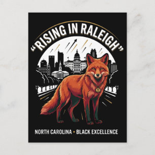 Aufsteigend in Raleigh Red Fox Black Excellence Er Postkarte