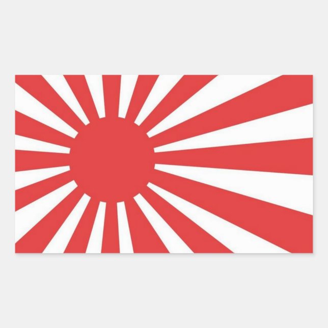 Aufsteigende Aufkleber für die japanische Flagge (Vorderseite)