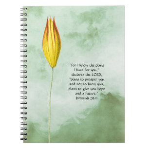 Aufsteigende Blume Bud Journal Jeremiah Scripting Notizblock