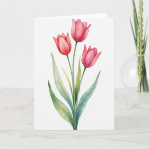 Aufsteigende Blumen-Geburtstagskarte Karte