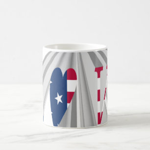 Aufsteigender Patriotismus: Ich Liebe USA Perspect Kaffeetasse