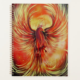 Aufsteigender Phönix Feuer Vogel Motivierende Wied Planer